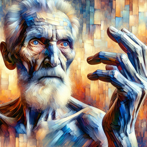 HIS EYE WAS UNDIMMED AND HIS STRENGTH UNABATED © AI | Bible.art