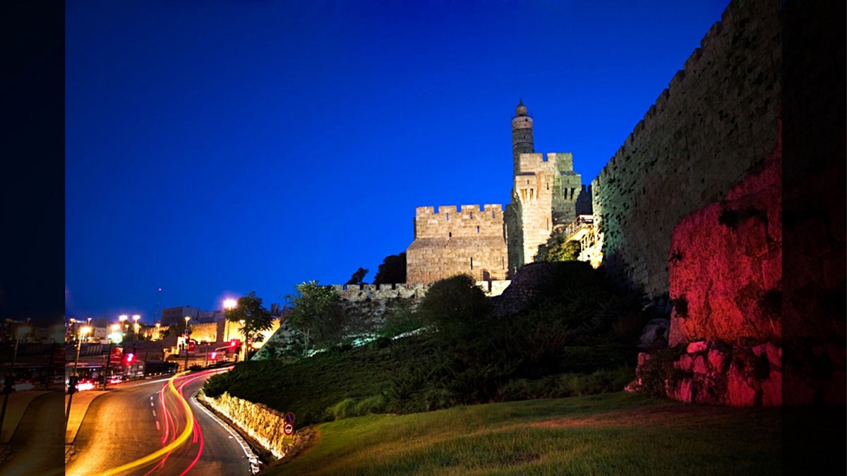 Interactive Timeline of Jerusalem::THE TOWER OF DAVID- OLD CITY WALLS AT DAWN, JERUSALEM © Aron Brand | Dreamstime.com